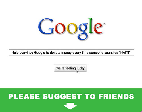 Help convince Google to donate money every time someone se…